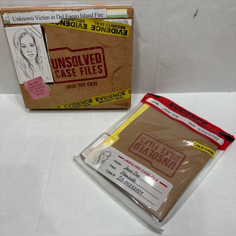 Unsolved Case Files: Jane Doe Cold Case Murder Mystery Game Night